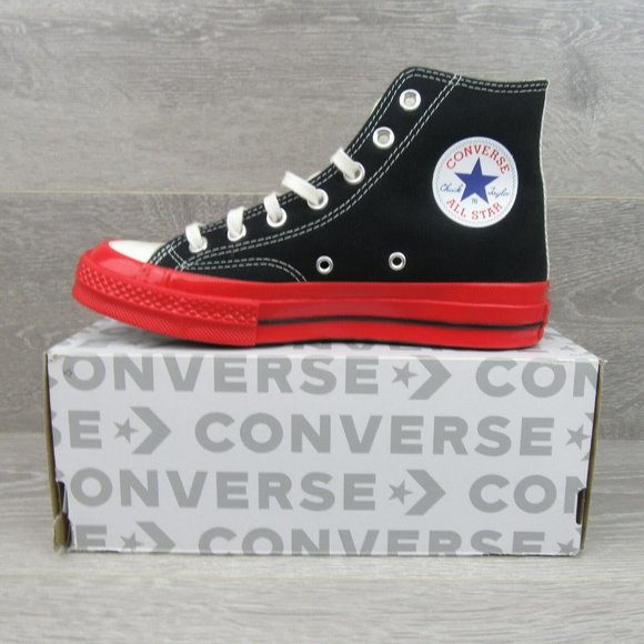 Converse x Chuck 70 HI Comme des Garcons CDG PLAY Sneakers Mens 5 / Womens 7 NEW - Picture 3 of 14